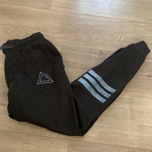 Women's Black & Blue Triangulo Joggers